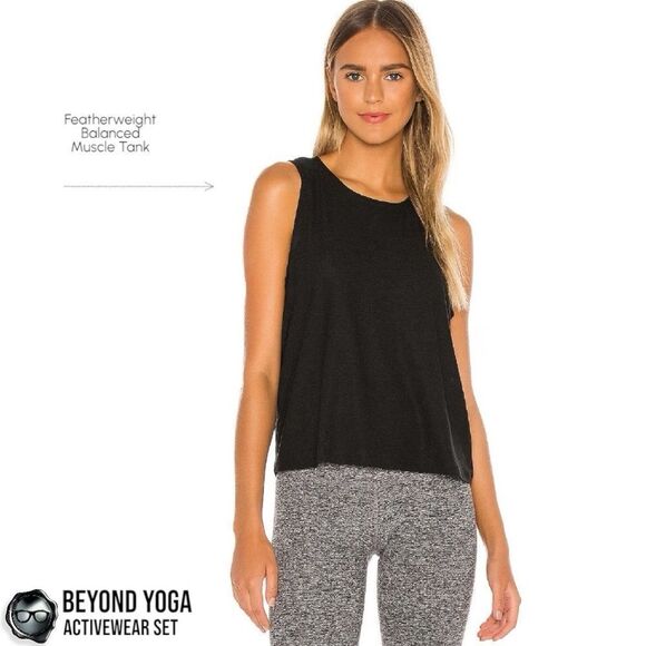 BEYOND YOGA SPACEDYE SET: BALANCED MUSCLE TEE + FULL LENGTH LEGGINGS SIZE SMALL - Picture 3 of 16